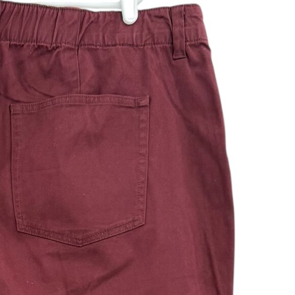 St. Johns Bay Women's Stretch Zip/ Elastic Back Burgundy Pants Size 22W NWT - Picture 8 of 12